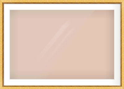 Gold Leaf Flat Frame for 90 × 60cm artwork, with Smooth White Single Mount