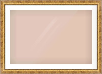 Gold Dome Frame for 90 × 60cm artwork, with Smooth White Single Mount