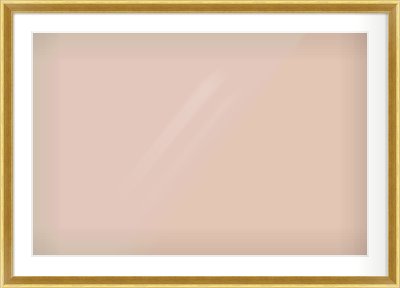 Gold Cushion Frame for 90 × 60cm artwork, with Smooth White Single Mount