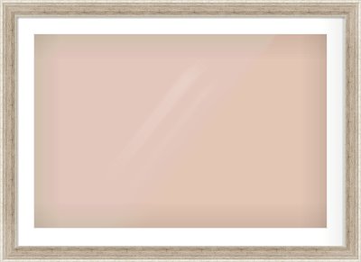 Silver Flat Frame for 90 × 60cm artwork, with Smooth White Single Mount