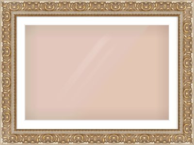 Silver / Gold Reverse Frame for 90 × 60cm artwork, with Smooth White Single Mount