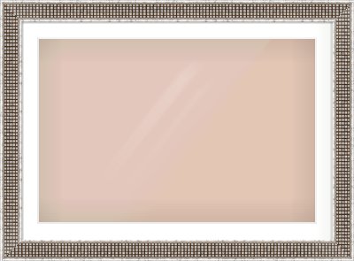 Silver Flat Frame for 90 × 60cm artwork, with Smooth White Single Mount