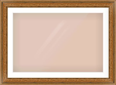 Gold Scoop Frame for 90 × 60cm artwork, with Smooth White Single Mount