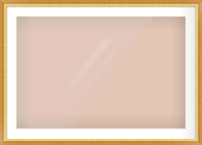 Gold Reverse Frame for 90 × 60cm artwork, with Smooth White Single Mount