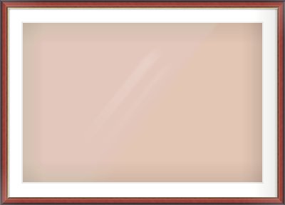 Brown Cushion Frame for 900 × 600mm artwork, with Smooth White Single Mount