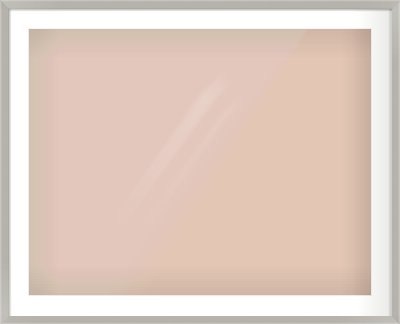 Grey Flat Frame for 90 × 70cm artwork, with Smooth White Single Mount