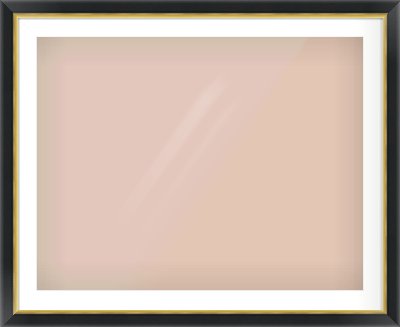 Black/Gold Reverse Frame for 90 × 70cm artwork, with Smooth White Single Mount