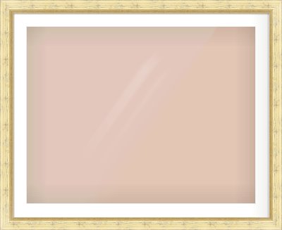 Gold Reverse Frame for 90 × 70cm artwork, with Smooth White Single Mount