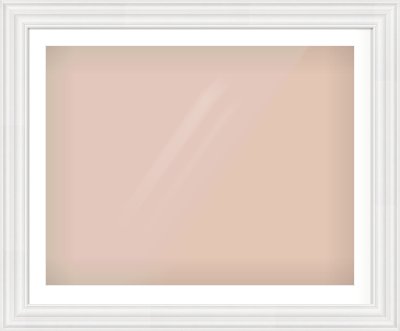 White Spoon Frame for 90 × 70cm artwork, with Smooth White Single Mount