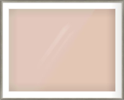 Silver Cushion Frame for 90 × 70cm artwork, with Smooth White Single Mount