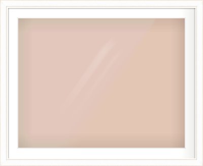 White / Natural Scoop Frame for 90 × 70cm artwork, with Smooth White Single Mount