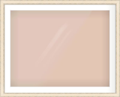 GOLD Flat Frame for 90 × 70cm artwork, with Smooth White Single Mount