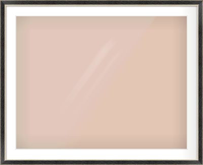 Black & Champagne Silver Reverse Frame for 90 × 70cm artwork, with Smooth White Single Mount