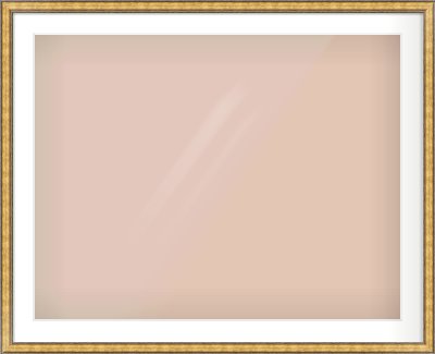 Gold Spoon Frame for 90 × 70cm artwork, with Smooth White Single Mount