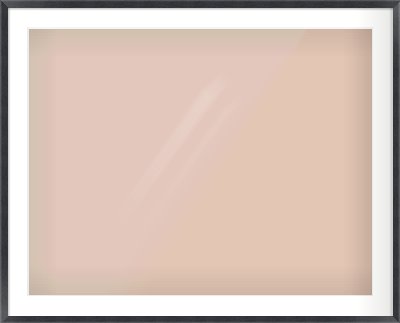 Black Wood Grain Flat Frame for 90 × 70cm artwork, with Smooth White Single Mount