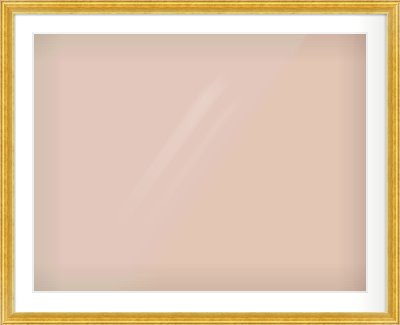 Gold Reverse Frame for 90 × 70cm artwork, with Smooth White Single Mount