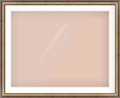 Gold Spoon Frame for 90 × 70cm artwork, with Smooth White Single Mount