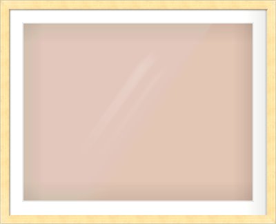 Gold Face, Black Sides Flat Frame for 90 × 70cm artwork, with Smooth White Single Mount