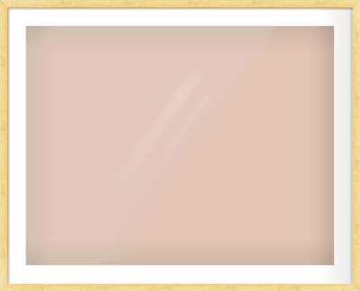 Brushed Gold with Black Sides Flat Frame for 90 × 70cm artwork, with Smooth White Single Mount