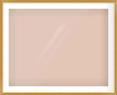 Gold Reverse Frame for 90 × 70cm artwork, with Smooth White Single Mount