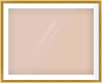 Gold Cushion Frame for 90 × 70cm artwork, with Smooth White Single Mount