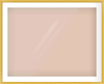 Gold Cushion Frame for 90 × 70cm artwork, with Smooth White Single Mount