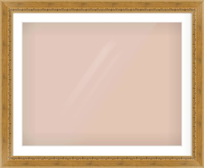 Gold Reverse Frame for 90 × 70cm artwork, with Smooth White Single Mount