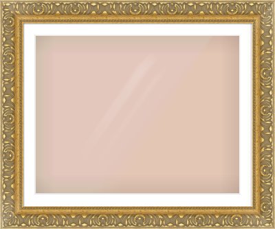Gold Reverse Frame for 90 × 70cm artwork, with Smooth White Single Mount