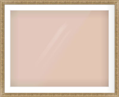 Distressed Gold Dome Frame for 90 × 70cm artwork, with Smooth White Single Mount