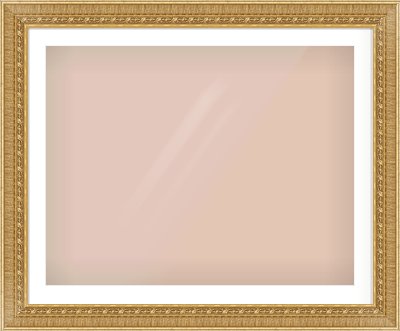 Gold Reverse Frame for 90 × 70cm artwork, with Smooth White Single Mount