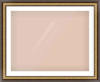 Gold Spoon Frame for 90 × 70cm artwork, with Smooth White Single Mount