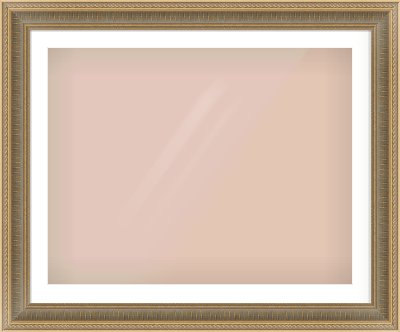 Gold Spoon Frame for 90 × 70cm artwork, with Smooth White Single Mount
