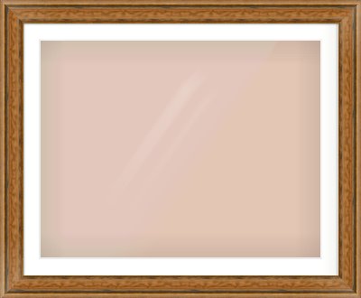 Gold Scoop Frame for 90 × 70cm artwork, with Smooth White Single Mount