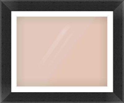 Black Flat Frame for 90 × 70cm artwork, with Smooth White Single Mount