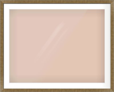 Bronze Flat Frame for 90 × 70cm artwork, with Smooth White Single Mount