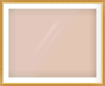 Gold Reverse Frame for 90 × 70cm artwork, with Smooth White Single Mount