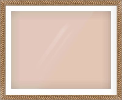 Gold Rope Frame for 90 × 70cm artwork, with Smooth White Single Mount