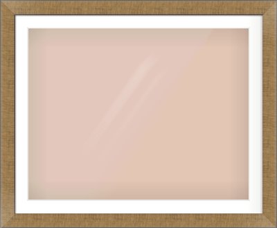 Bronze Flat Frame for 90 × 70cm artwork, with Smooth White Single Mount
