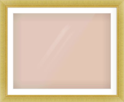 Gold Reverse Frame for 90 × 70cm artwork, with Smooth White Single Mount