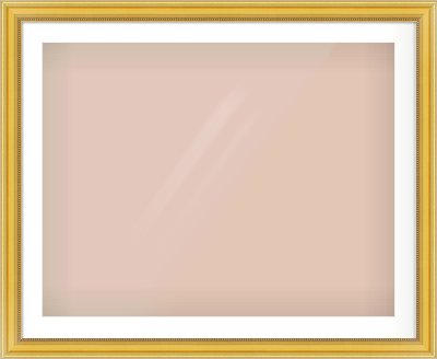 Gold Spoon Frame for 90 × 70cm artwork, with Smooth White Single Mount