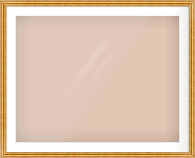 Gold Reverse Frame for 90 × 70cm artwork, with Smooth White Single Mount