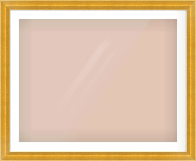 Gold Spoon Frame for 90 × 70cm artwork, with Smooth White Single Mount