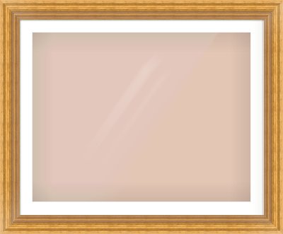 Gold Reverse Frame for 90 × 70cm artwork, with Smooth White Single Mount