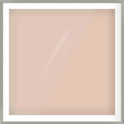 Pale Grey Flat Frame for 90 × 90cm artwork, with Smooth White Single Mount