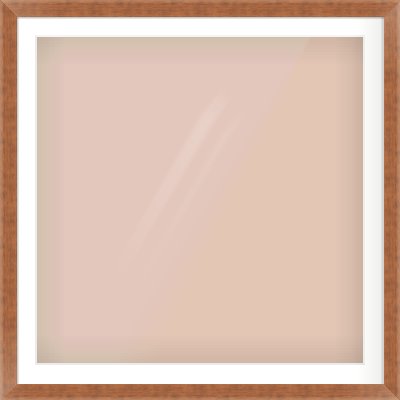 Bronze Flat Frame for 90 × 90cm artwork, with Smooth White Single Mount