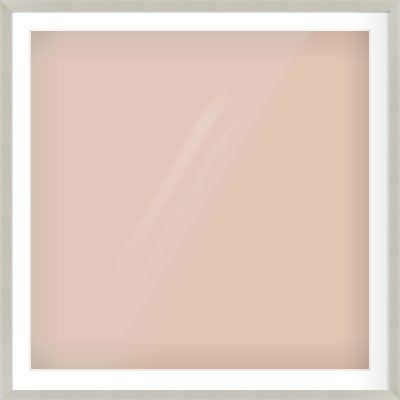 Grey Flat Frame for 90 × 90cm artwork, with Smooth White Single Mount