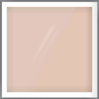 Grey Flat Frame for 90 × 90cm artwork, with Smooth White Single Mount