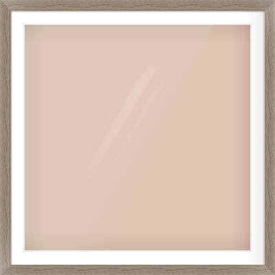 Grey Wood Flat Frame for 90 × 90cm artwork, with Smooth White Single Mount