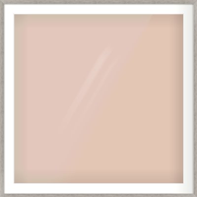 Grey Wood Grain Flat Frame for 90 × 90cm artwork, with Smooth White Single Mount