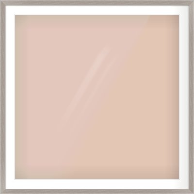 Grey Flat Frame for 90 × 90cm artwork, with Smooth White Single Mount
